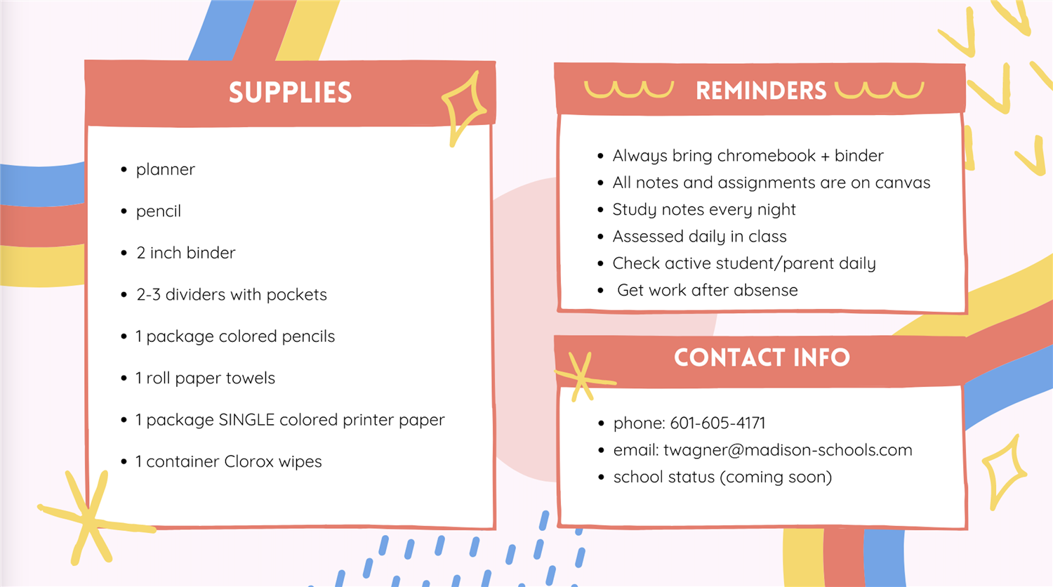 Contact info
